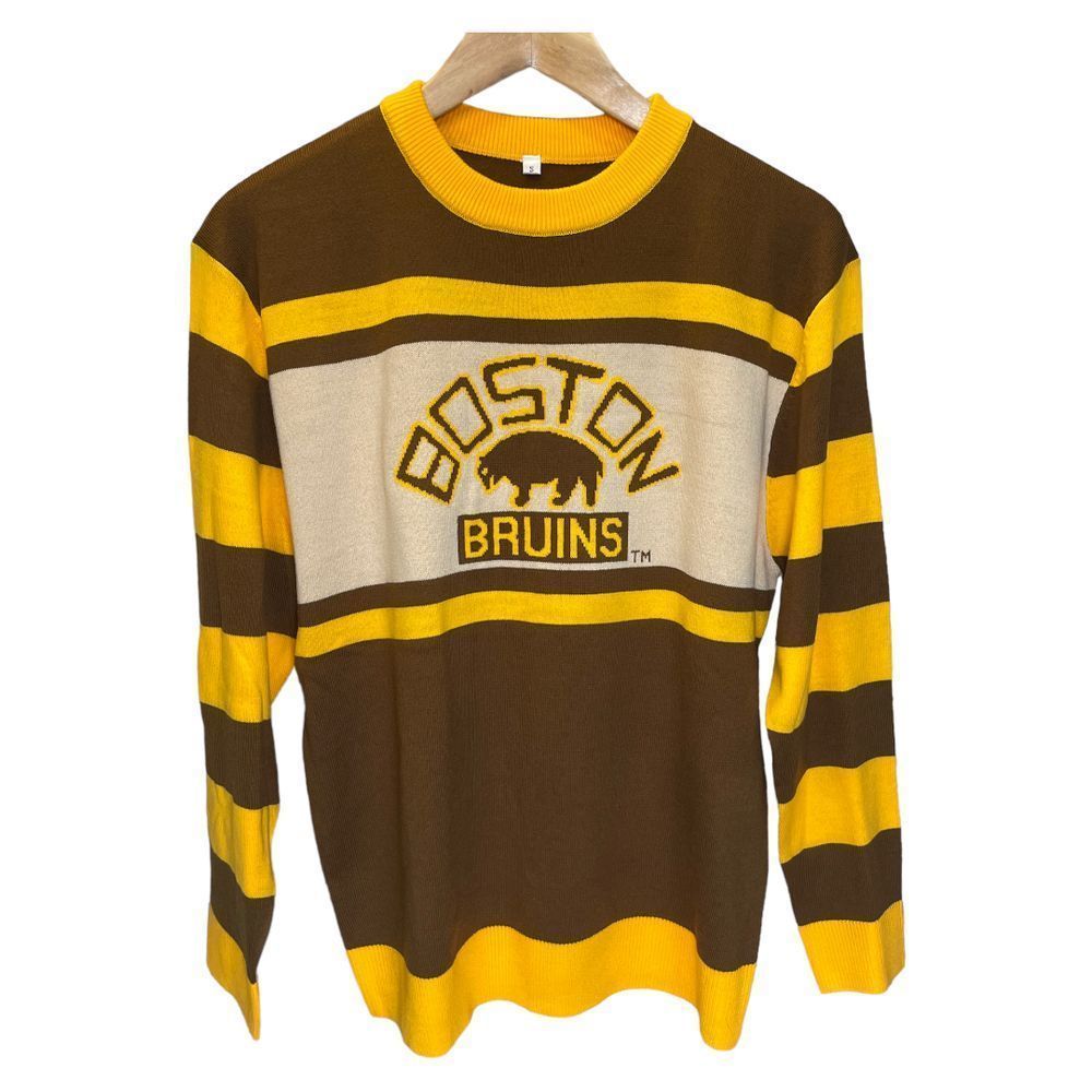 Vintage-Inspired Boston Bruins Knit Sweater S